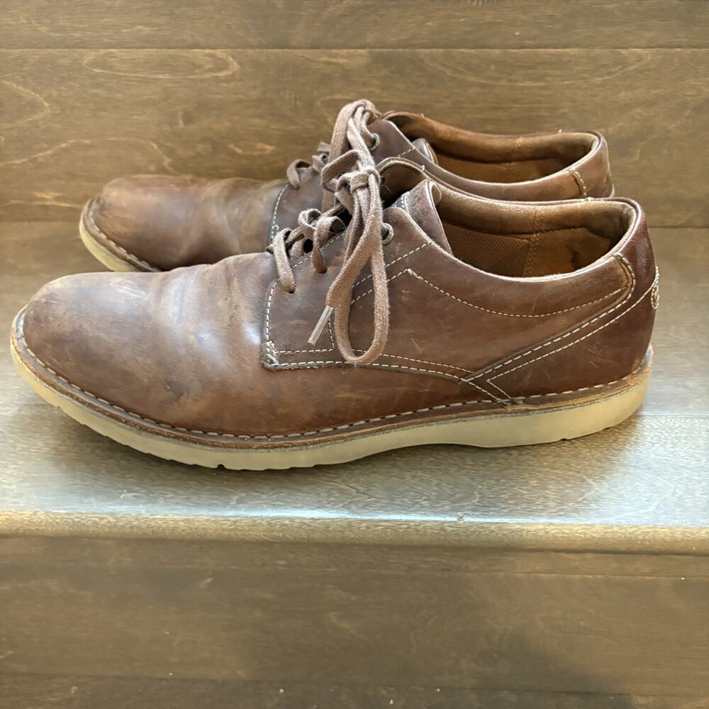 Rockport‎ Shoes Mens Size 12 Brown Leather Oxford Casual Comfort Cabot Plain Toe